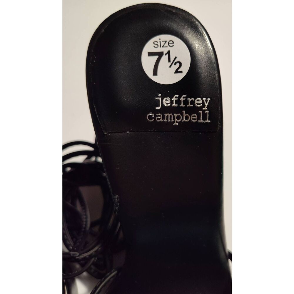 JEFFREY CAMPBELL BLACK PRIMADONNA STRAPPY HEEL 7.5 NEW NO BOX - Picture 10 of 11